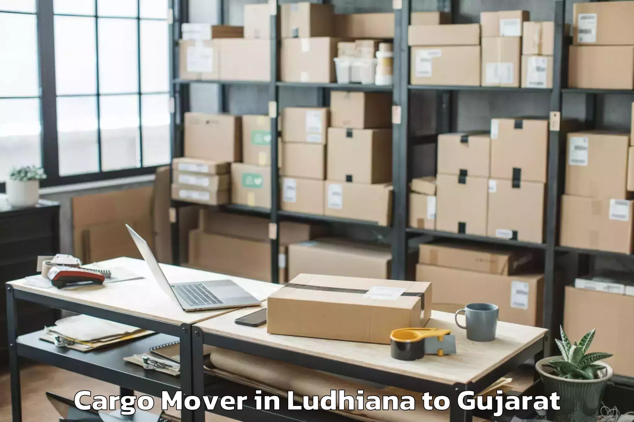 Top Ludhiana to Rai University Ahmedabad Cargo Mover Available